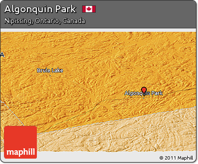 Political Panoramic Map of Algonquin Park