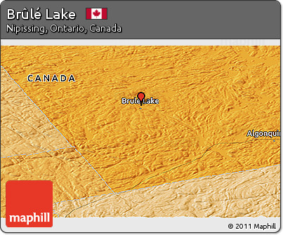 Political Panoramic Map of Brûlé Lake