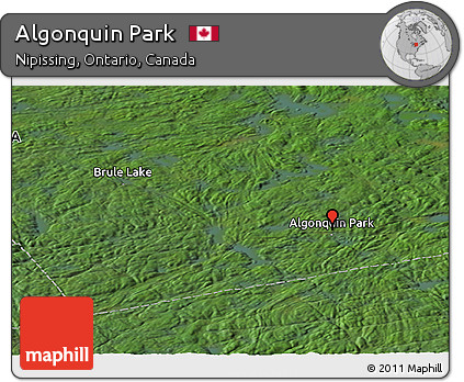 Satellite Panoramic Map of Algonquin Park