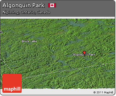 Satellite Panoramic Map of Algonquin Park