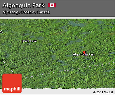 Satellite Panoramic Map of Algonquin Park