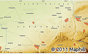 Physical Map of the area around 45° 35' 46" N, 79° 58' 29" E