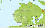 Physical Map of the area around 45° 35' 46" N, 84° 55' 30" W