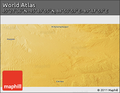 Physical 3D Map of the Area around 45° 35' 46" N, 89° 19' 29" E