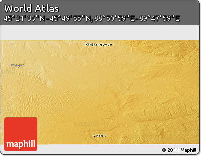 Physical 3D Map of the Area around 45° 35' 46" N, 89° 19' 29" E