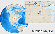 Shaded Relief Location Map of the area around 45° 35' 46" N, 92° 34' 29" W