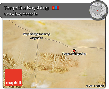Satellite 3D Map of Tergetiin Bayshing