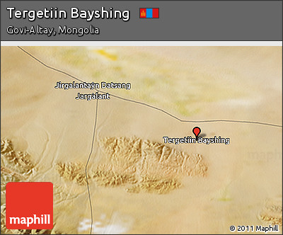 Satellite 3D Map of Tergetiin Bayshing