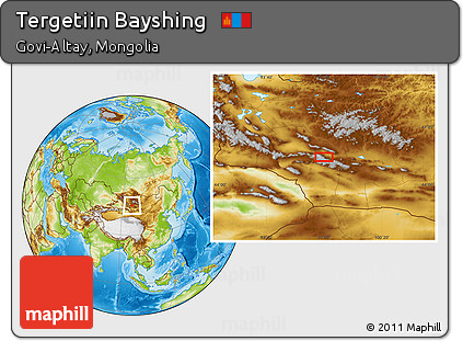 Physical Location Map of Tergetiin Bayshing