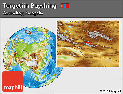 Physical Location Map of Tergetiin Bayshing