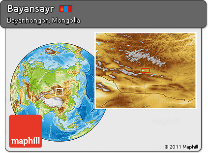 Physical Location Map of Bayansayr