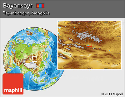 Physical Location Map of Bayansayr
