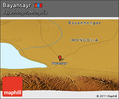 Physical Panoramic Map of Bayansayr