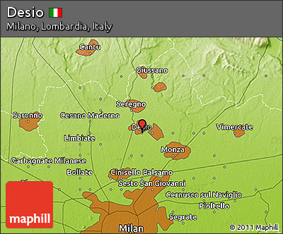 Physical 3D Map of Desio