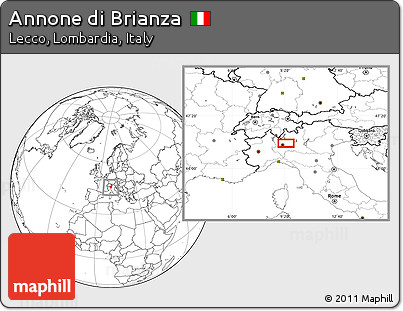 Blank Location Map of Annone Di Brianza