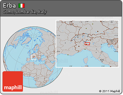 Gray Location Map of Erba