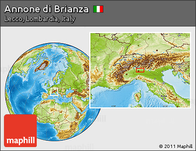 Physical Location Map of Annone Di Brianza