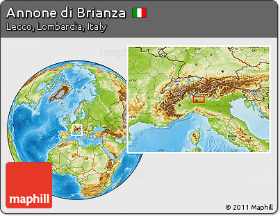 Physical Location Map of Annone Di Brianza