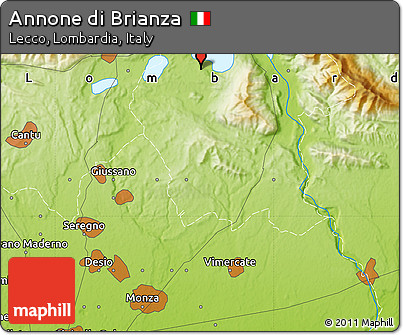 Physical Map of Annone Di Brianza
