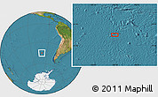 Satellite Location Map of the area around 45° 18' 49" S, 100° 13' 29" W