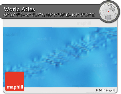 Physical 3D Map of the Area around 45° 18' 49" S, 106° 19' 29" E