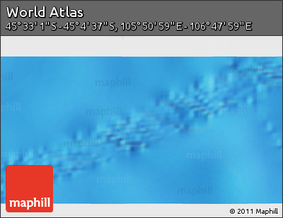 Physical 3D Map of the Area around 45° 18' 49" S, 106° 19' 29" E