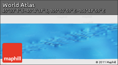 Physical Panoramic Map of the Area around 45° 18' 49" S, 106° 19' 29" E