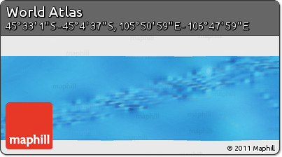 Physical Panoramic Map of the Area around 45° 18' 49" S, 106° 19' 29" E