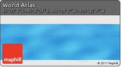 Shaded Relief Panoramic Map of the Area around 45° 18' 49" S, 106° 10' 30" W