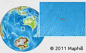 Physical Location Map of the area around 45° 18' 49" S, 110° 34' 29" E