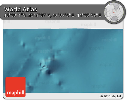 Satellite 3D Map of the Area around 45° 18' 49" S, 11° 7' 30" E