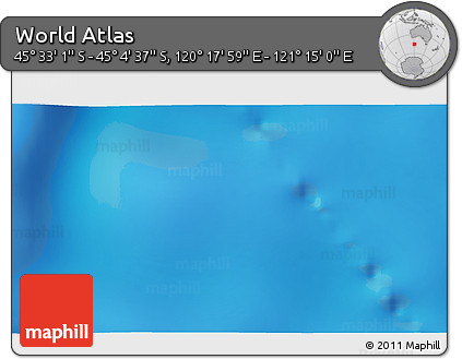 Physical 3D Map of the Area around 45° 18' 49" S, 120° 46' 30" E