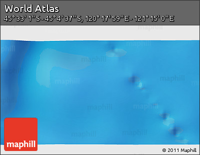 Physical 3D Map of the Area around 45° 18' 49" S, 120° 46' 30" E