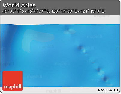 Physical 3D Map of the Area around 45° 18' 49" S, 120° 46' 30" E
