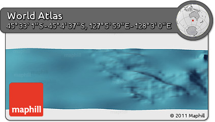 Satellite Panoramic Map of the Area around 45° 18' 49" S, 127° 34' 30" E