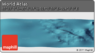 Satellite Panoramic Map of the Area around 45° 18' 49" S, 127° 34' 30" E