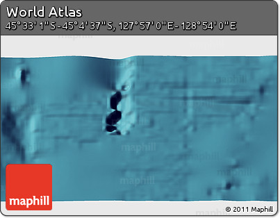 Satellite 3D Map of the Area around 45° 18' 49" S, 128° 25' 30" E