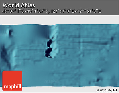 Satellite 3D Map of the Area around 45° 18' 49" S, 128° 25' 30" E