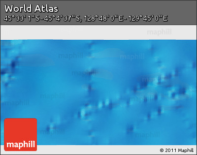 Physical 3D Map of the Area around 45° 18' 49" S, 129° 16' 30" E
