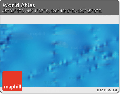 Physical 3D Map of the Area around 45° 18' 49" S, 129° 16' 30" E