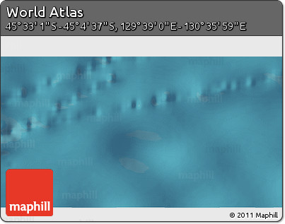 Satellite 3D Map of the Area around 45° 18' 49" S, 130° 7' 30" E
