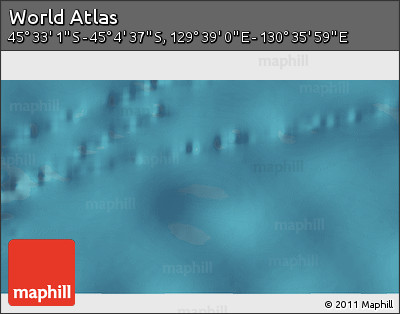 Satellite 3D Map of the Area around 45° 18' 49" S, 130° 7' 30" E