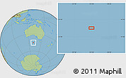 Savanna Style Location Map of the area around 45° 18' 49" S, 130° 58' 29" E