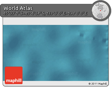 Satellite 3D Map of the Area around 45° 18' 49" S, 133° 31' 30" E