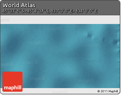Satellite 3D Map of the Area around 45° 18' 49" S, 133° 31' 30" E
