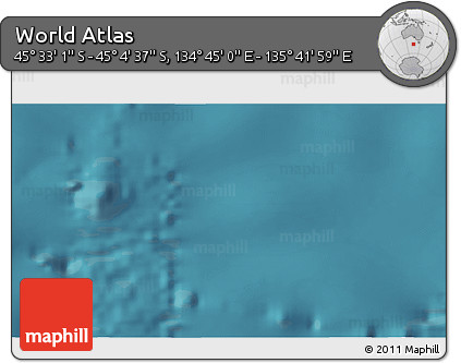 Satellite 3D Map of the Area around 45° 18' 49" S, 135° 13' 29" E