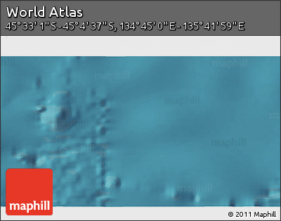 Satellite 3D Map of the Area around 45° 18' 49" S, 135° 13' 29" E