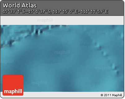 Satellite 3D Map of the Area around 45° 18' 49" S, 143° 43' 29" E