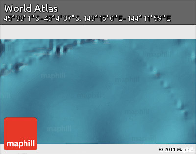 Satellite 3D Map of the Area around 45° 18' 49" S, 143° 43' 29" E