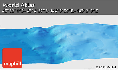 Political Panoramic Map of the Area around 45° 18' 49" S, 144° 34' 29" E